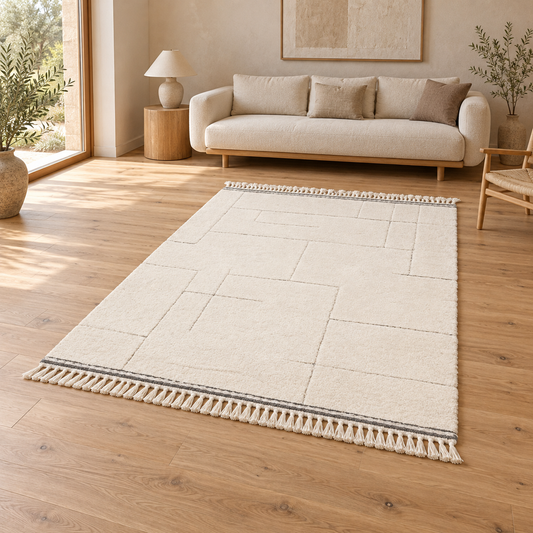 Tapis SAFI entièrement visible en situation — ambiance Novatrend
