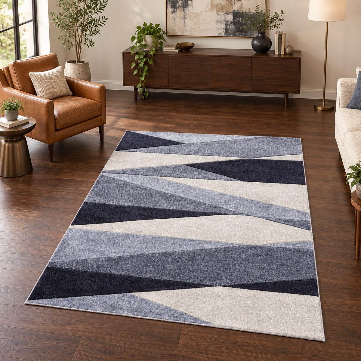 Tapis SAGOL entièrement visible en situation — ambiance Novatrend