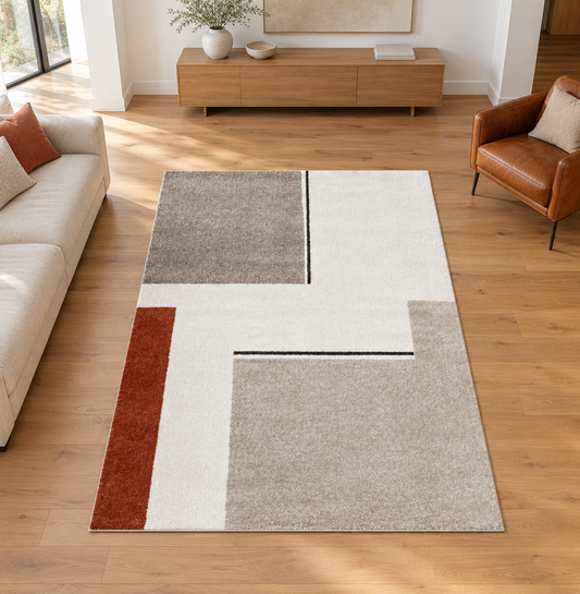 Tapis SONNY entièrement visible en situation — ambiance Novatrend