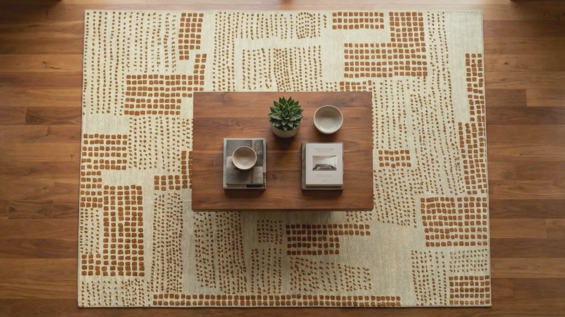 Charger la vidéo : Tapis moderne tissé plat TERRACE