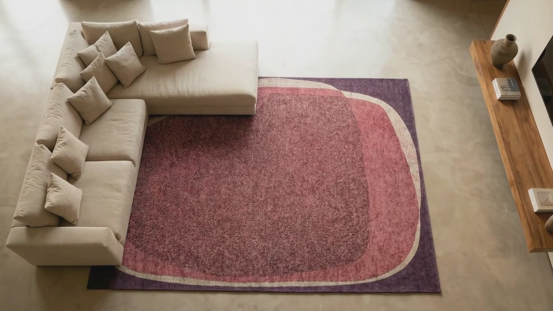 Charger la vidéo : Tapis moderne tissé plat AGATE