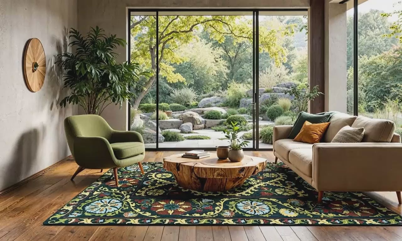 Charger la vidéo : Tapis style orient tissé plat TABRY