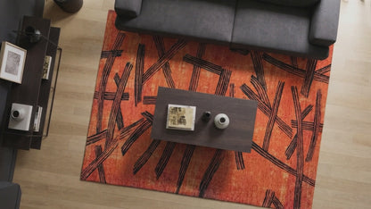 Tapis moderne tissé plat KATANA