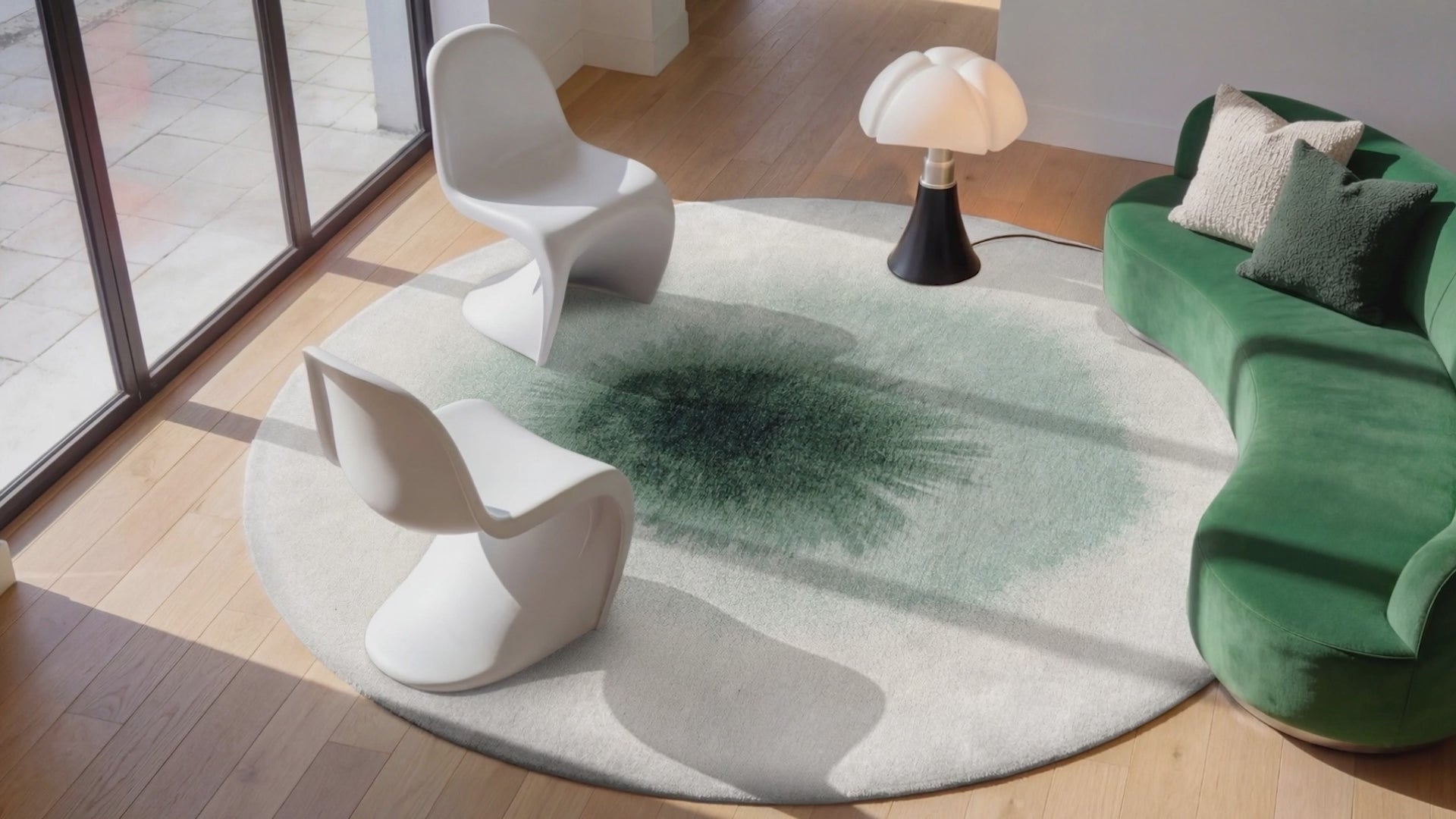 Video laden: Tapis moderne tissé plat GLOBE
