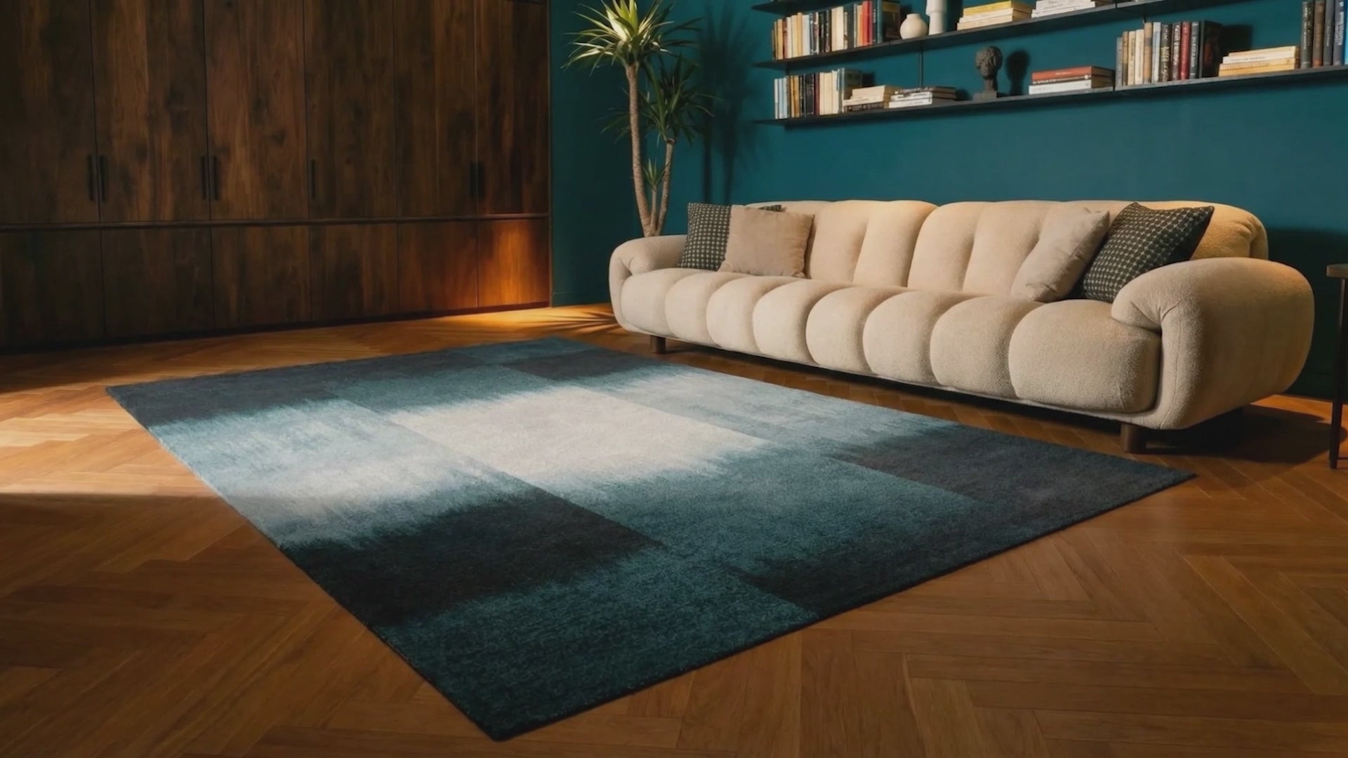 Charger la vidéo : Tapis moderne tissé plat NAGOYA