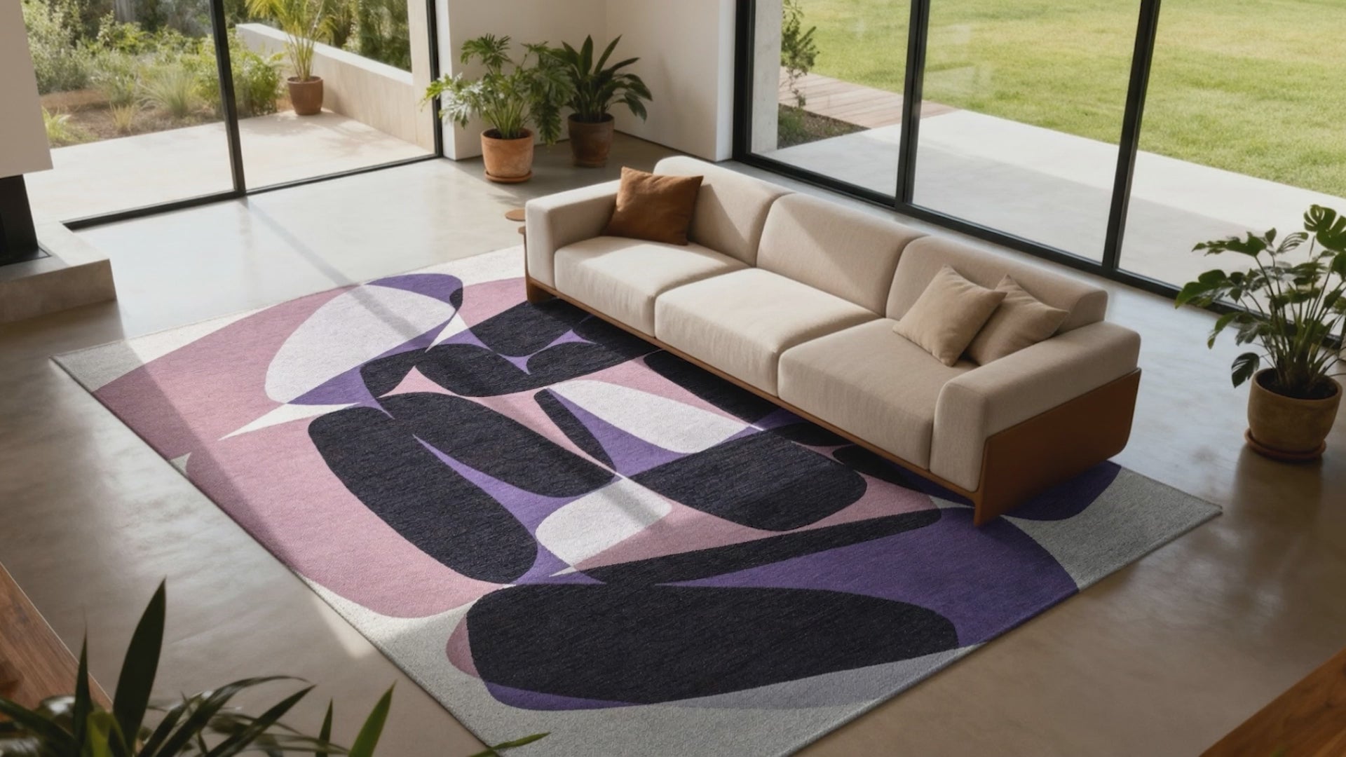 Charger la vidéo : Tapis moderne tissé plat ROCKY