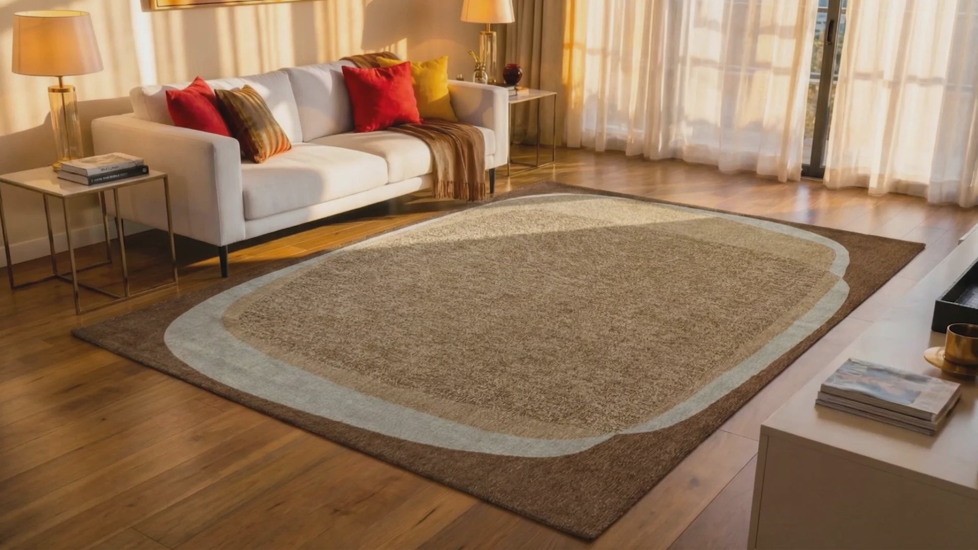 Charger la vidéo : Tapis moderne tissé plat AGATE