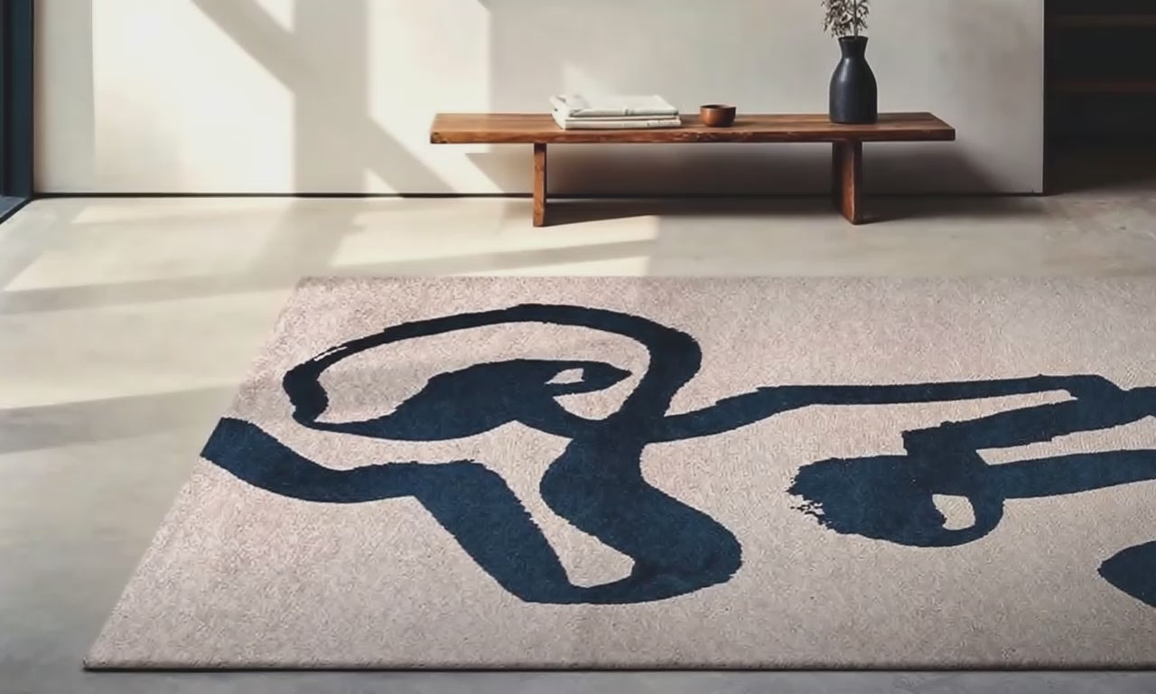Video laden: Tapis moderne tissé plat STRAP