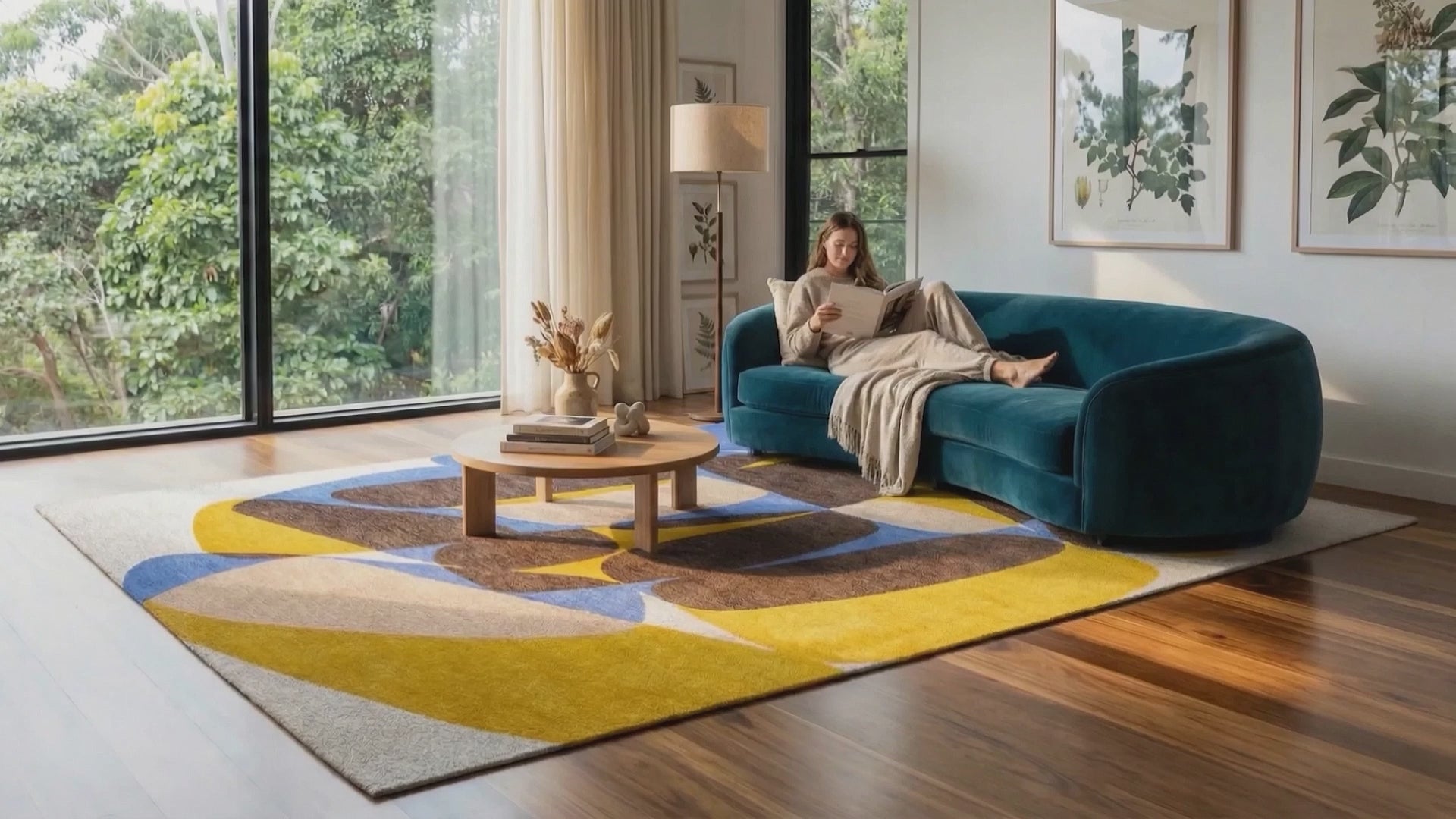 Charger la vidéo : Tapis moderne tissé plat ROCKY