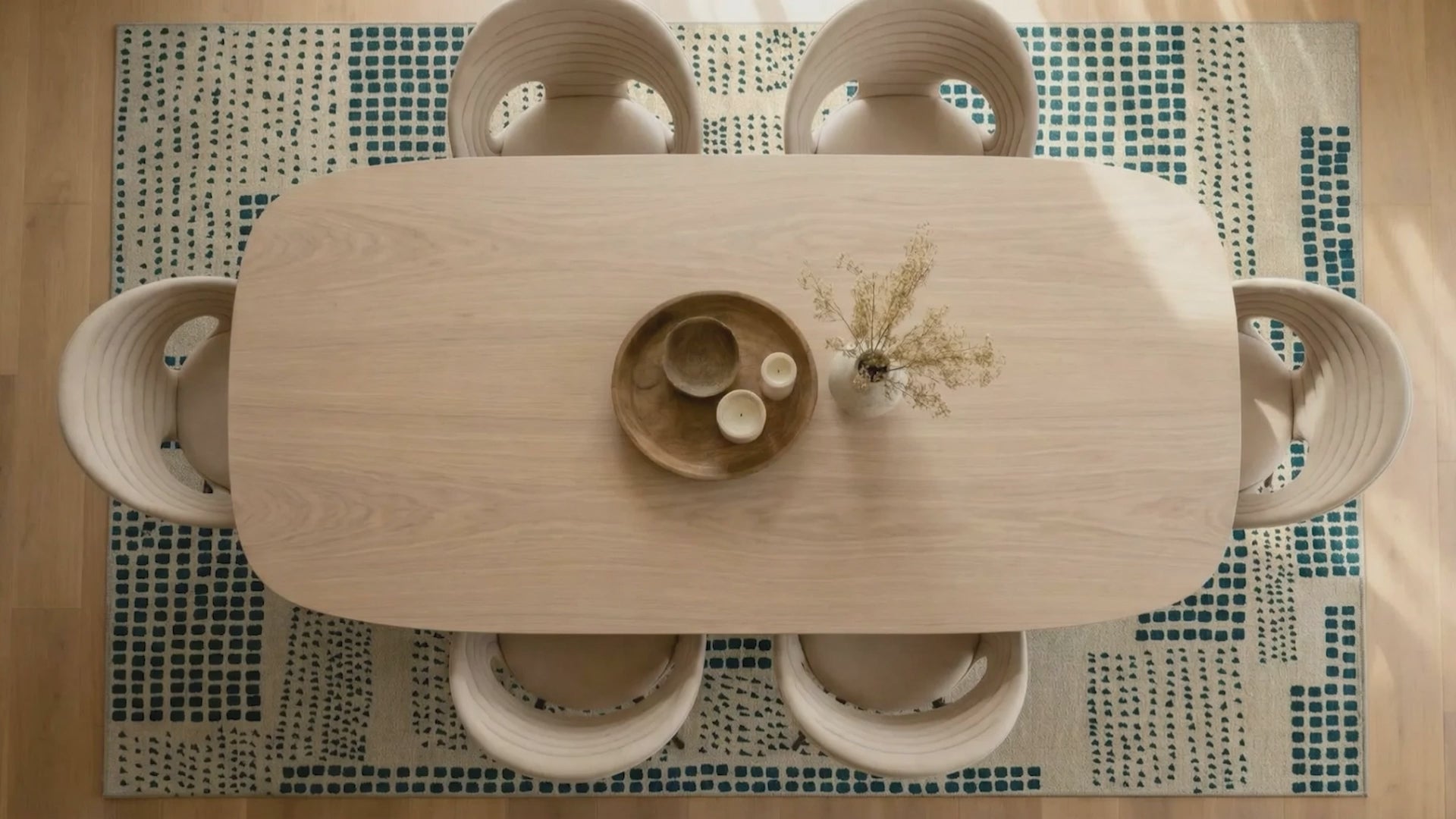 Charger la vidéo : Tapis moderne tissé plat TERRACE