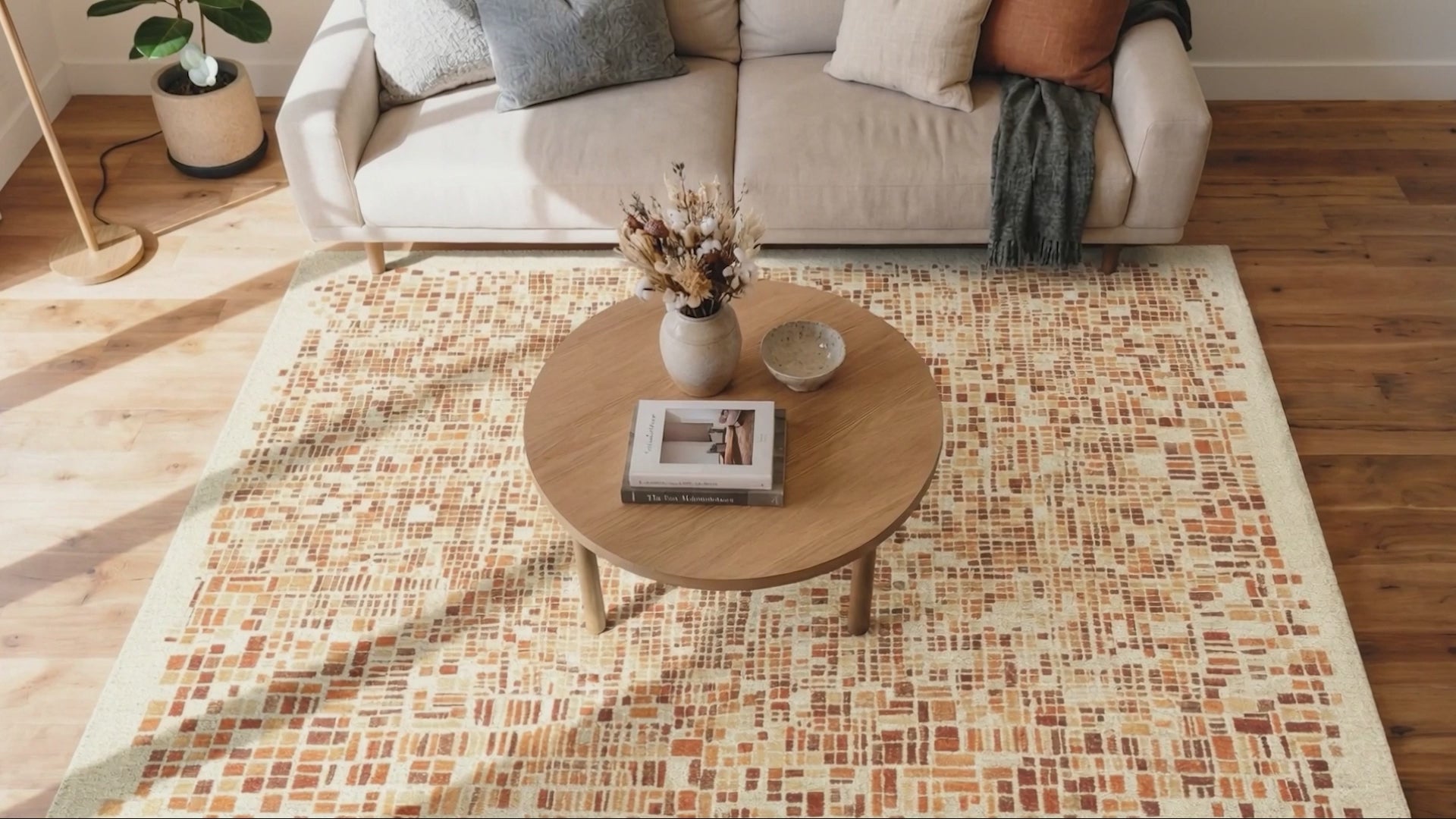 Charger la vidéo : Tapis moderne tissé plat BOXY