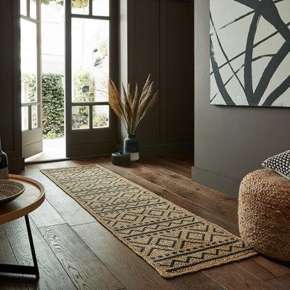 Tapis de couloir moderne en jute MARIANO