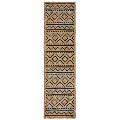 Tapis de couloir moderne en jute MARIANO