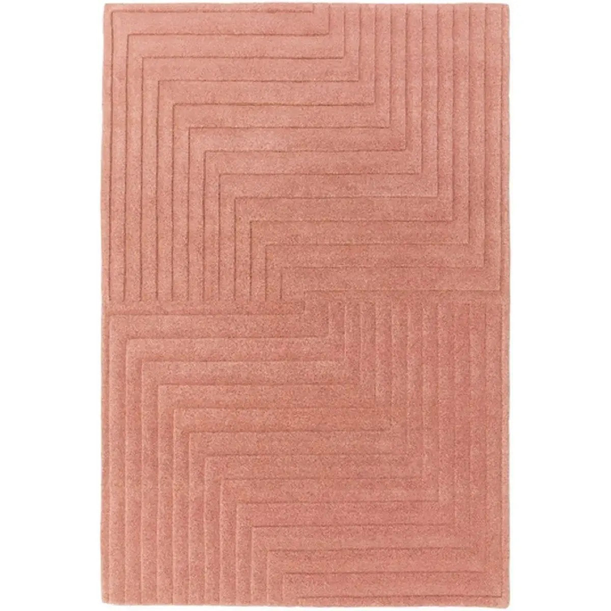 Tapis pure laine uni tufté main relief SQUARE - Novatrend 