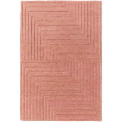 Tapis pure laine uni tufté main relief SQUARE - Novatrend 