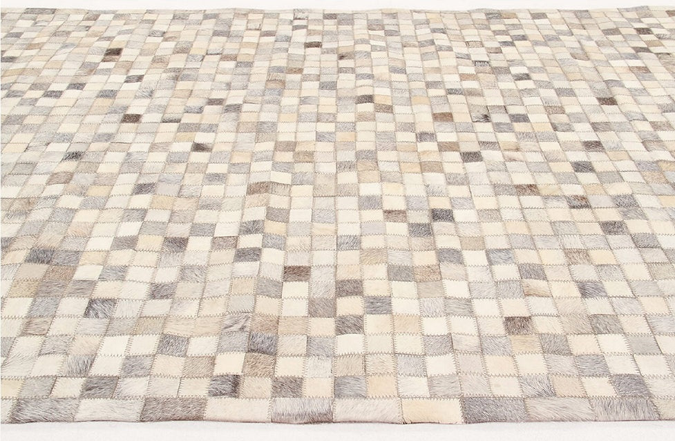 Tapis de salon moderne cuir véritable PATCHY - Novatrend 