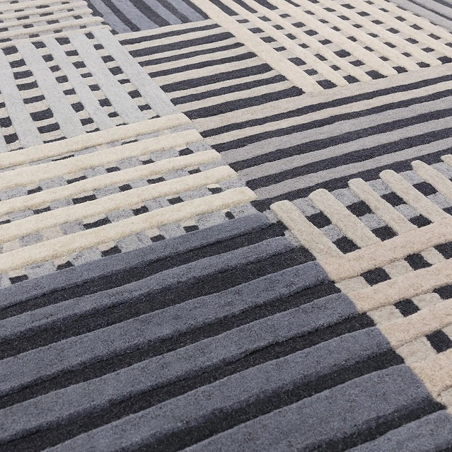Tapis de salon moderne en laine FACET - Novatrend 