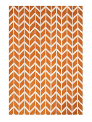 Tapis Salon Moderne Design GEOX Chevron Orange - Novatrend 