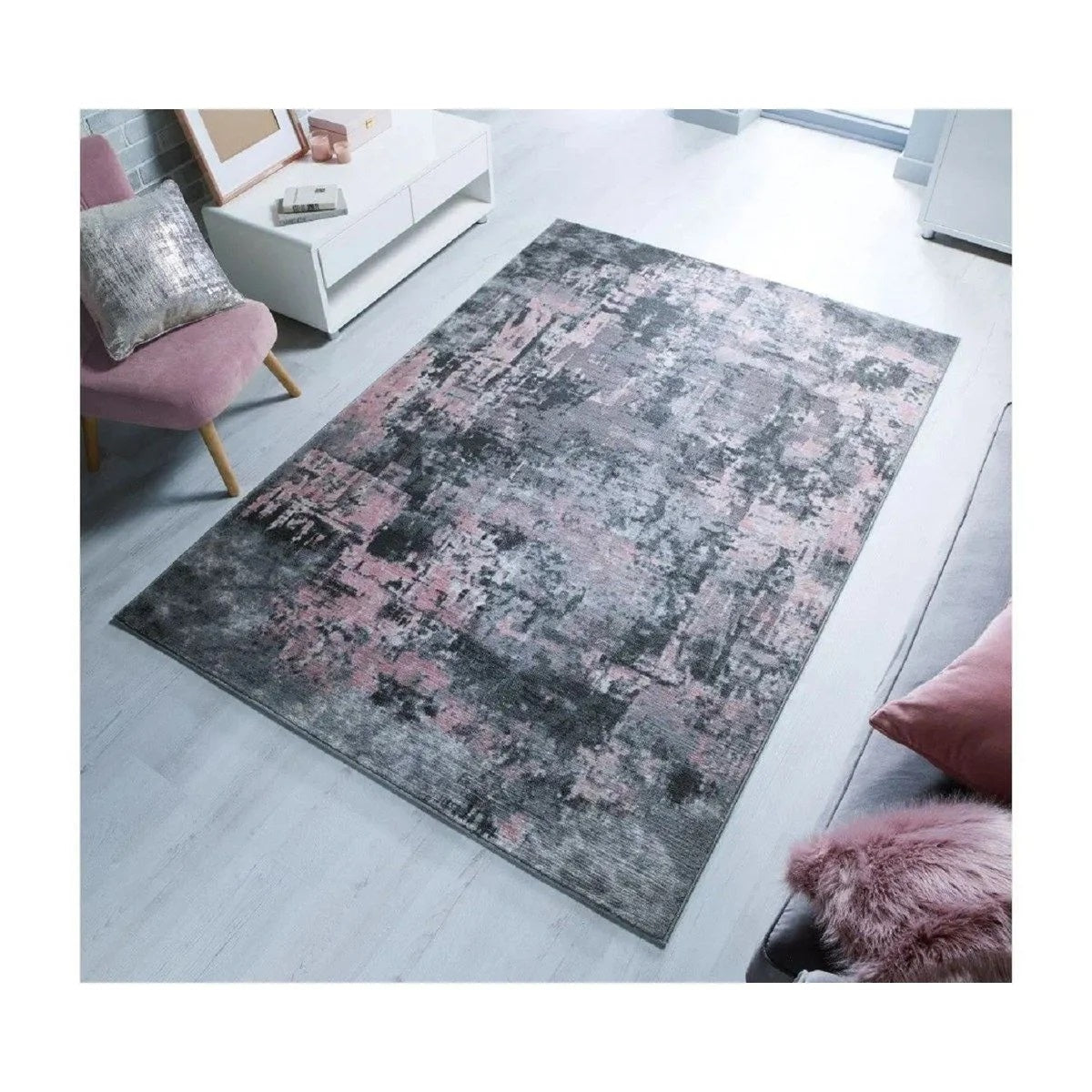 Tapis de salon moderne tissé plat WAVY