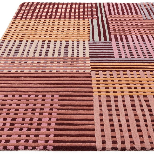 Tapis de salon moderne en laine FACET - Novatrend 