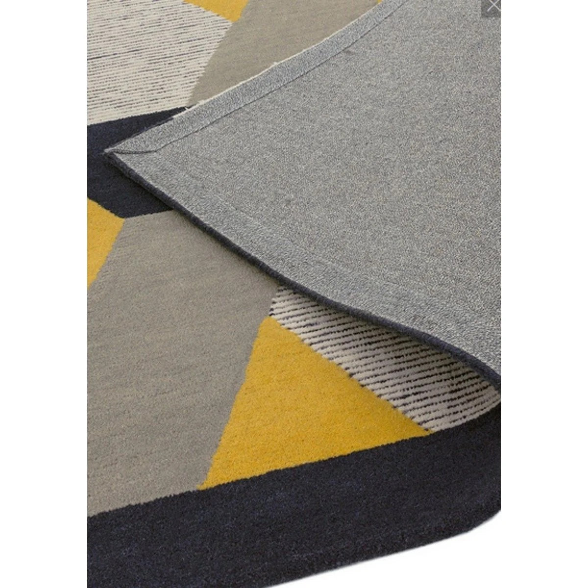 Tapis de salon en laine tissé plat CAMPTON