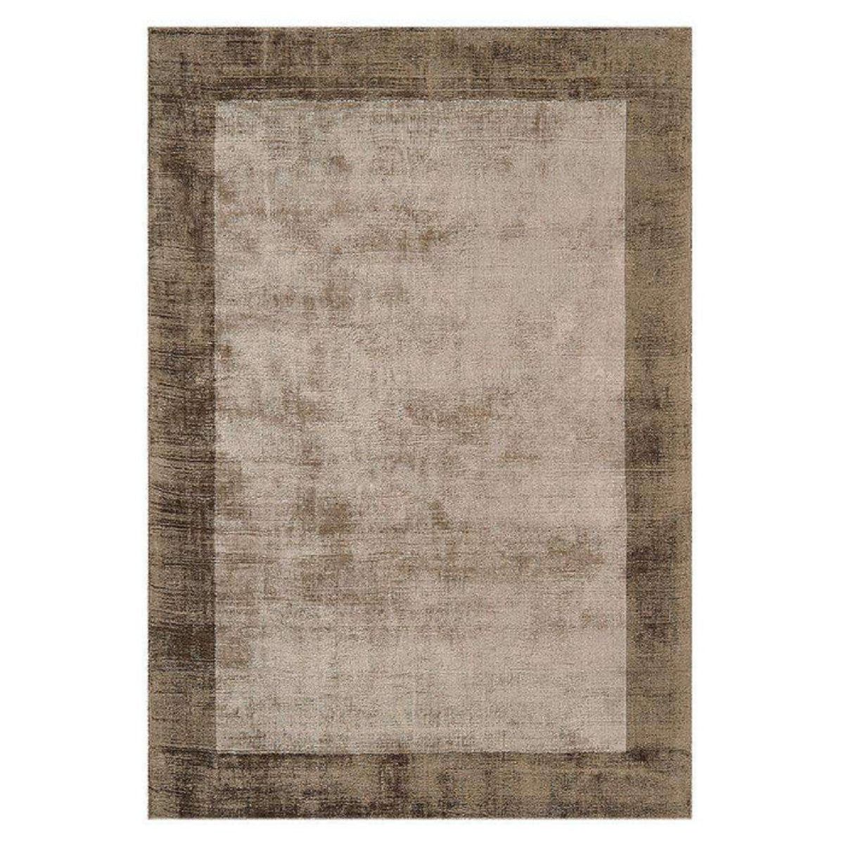 Tapis fait main uni à bordures LAME - Novatrend 