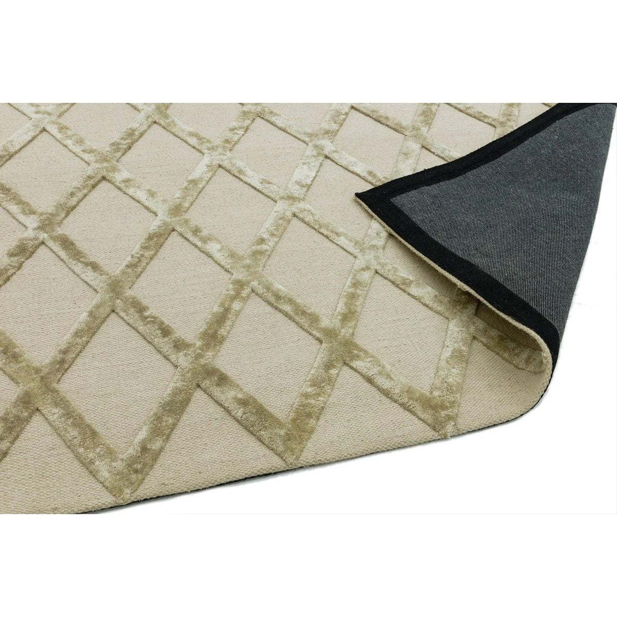 Tapis de salon tufté main laine et viscose KENNET