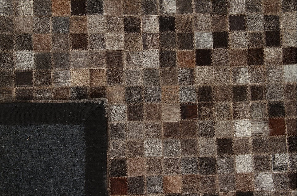 Tapis de salon moderne cuir véritable PATCHY - Novatrend 