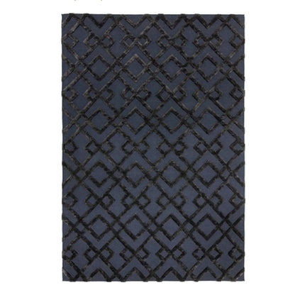 Tapis de salon tufté main laine et viscose KENNET