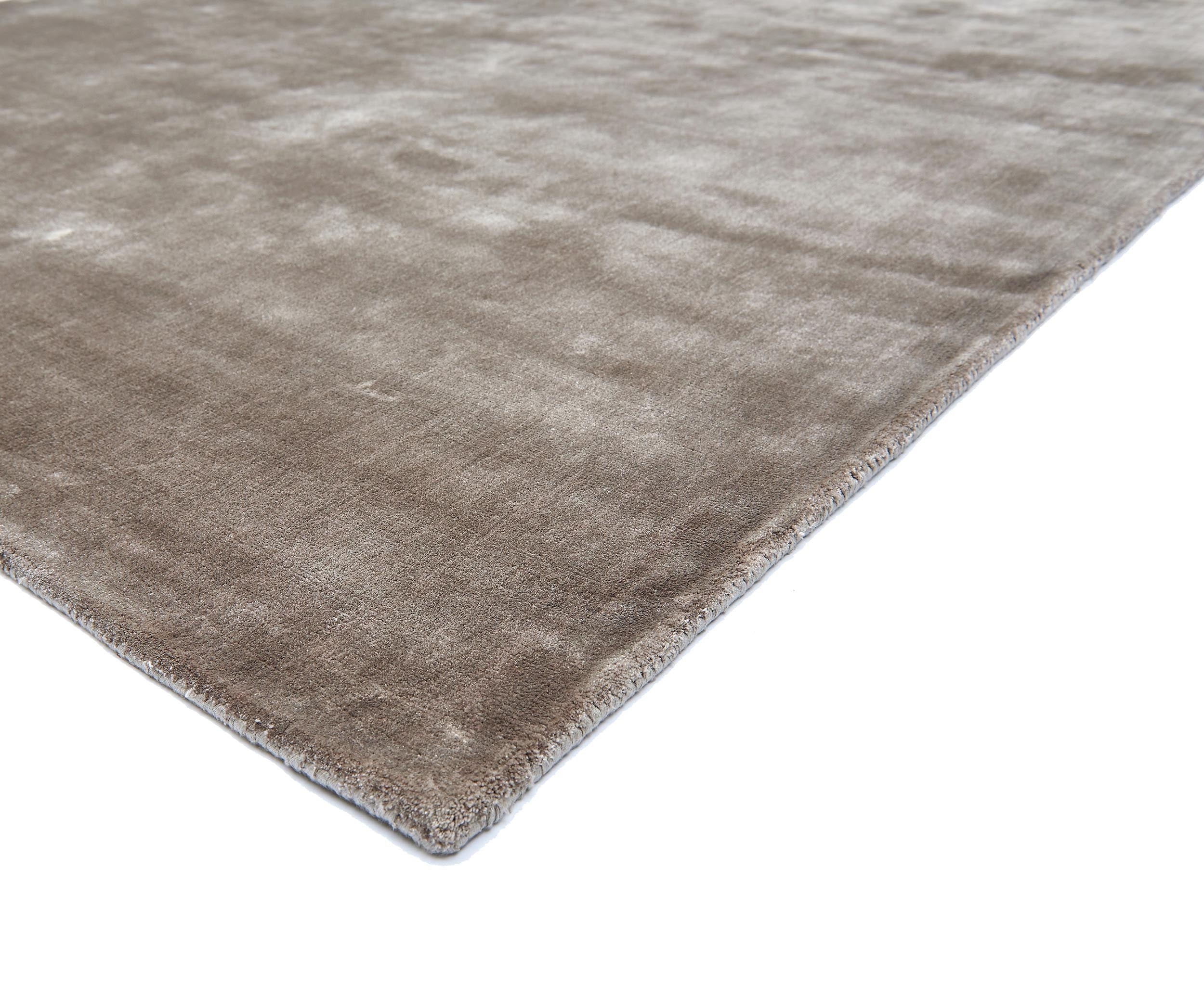 Tapis de salon en viscose fait main TITANE - Novatrend 