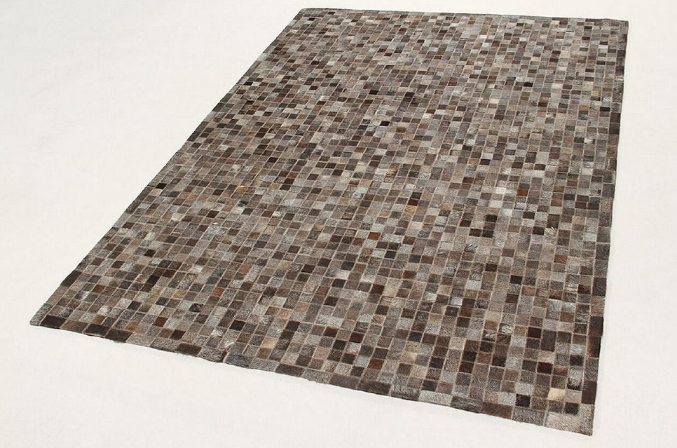 Tapis de salon moderne cuir véritable PATCHY - Novatrend 