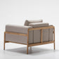 Fauteuil en toile et bois FRESNO