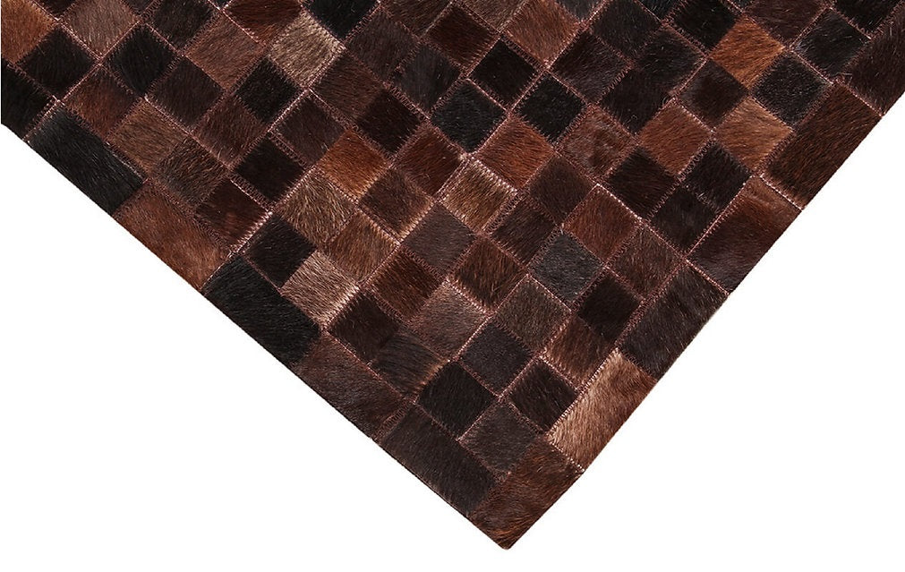 Tapis de salon moderne cuir véritable PATCHY - Novatrend 