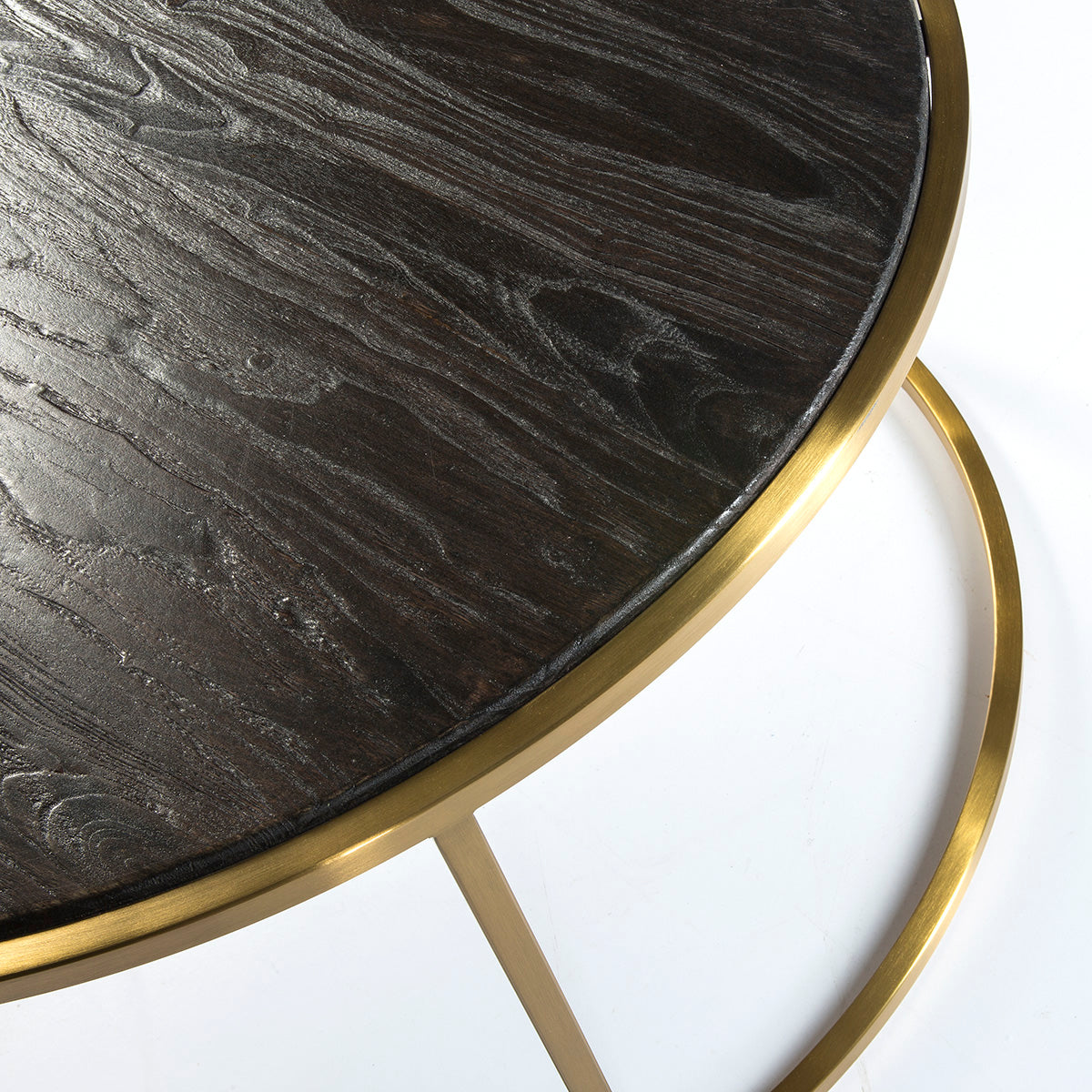 Table basse moderne en bois brun WOODY