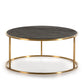 Table basse moderne en bois brun WOODY