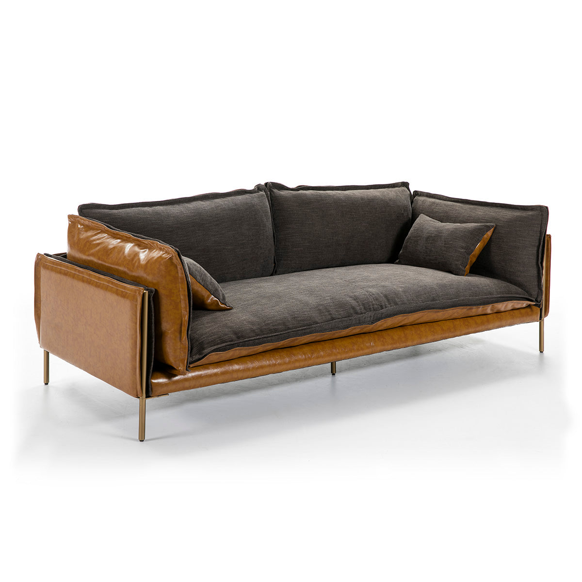 Canapé Réversible lin et cuir synthétique PIELO