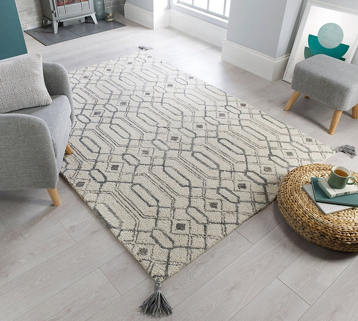 Tapis de salon moderne en laine LEO - Novatrend 