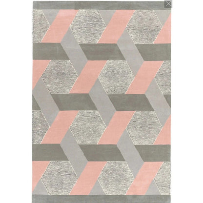 Tapis de salon en laine tissé plat CAMPTON