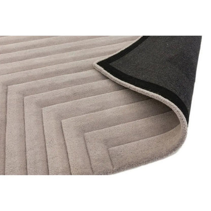 Tapis pure laine uni tufté main relief SQUARE - Novatrend 