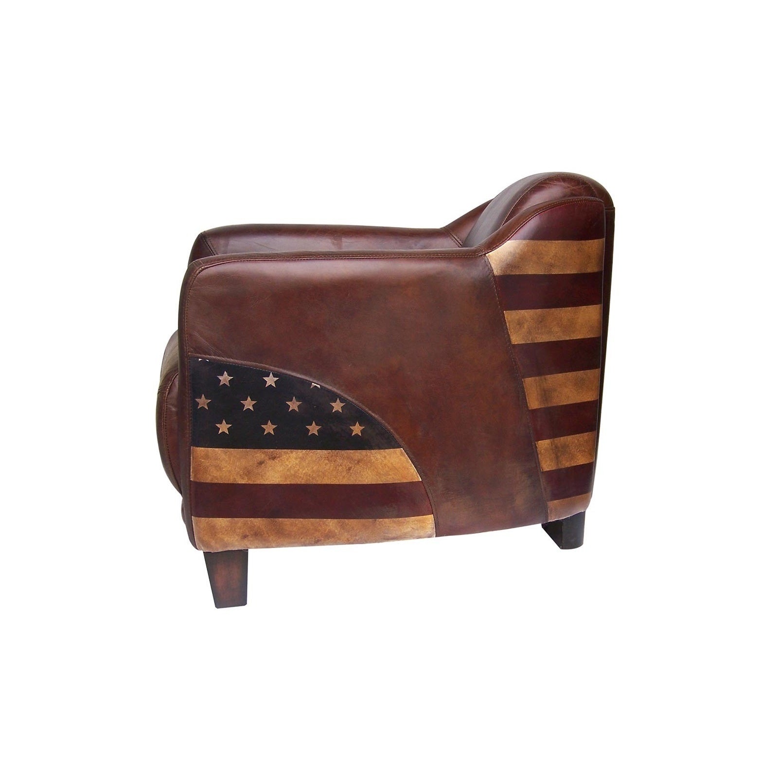 Fauteuil en cuir véritable THE AMERICAN - Novatrend 