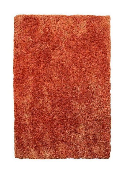 Tapis de salon Moderne poils longs DONNA Orange - Novatrend 