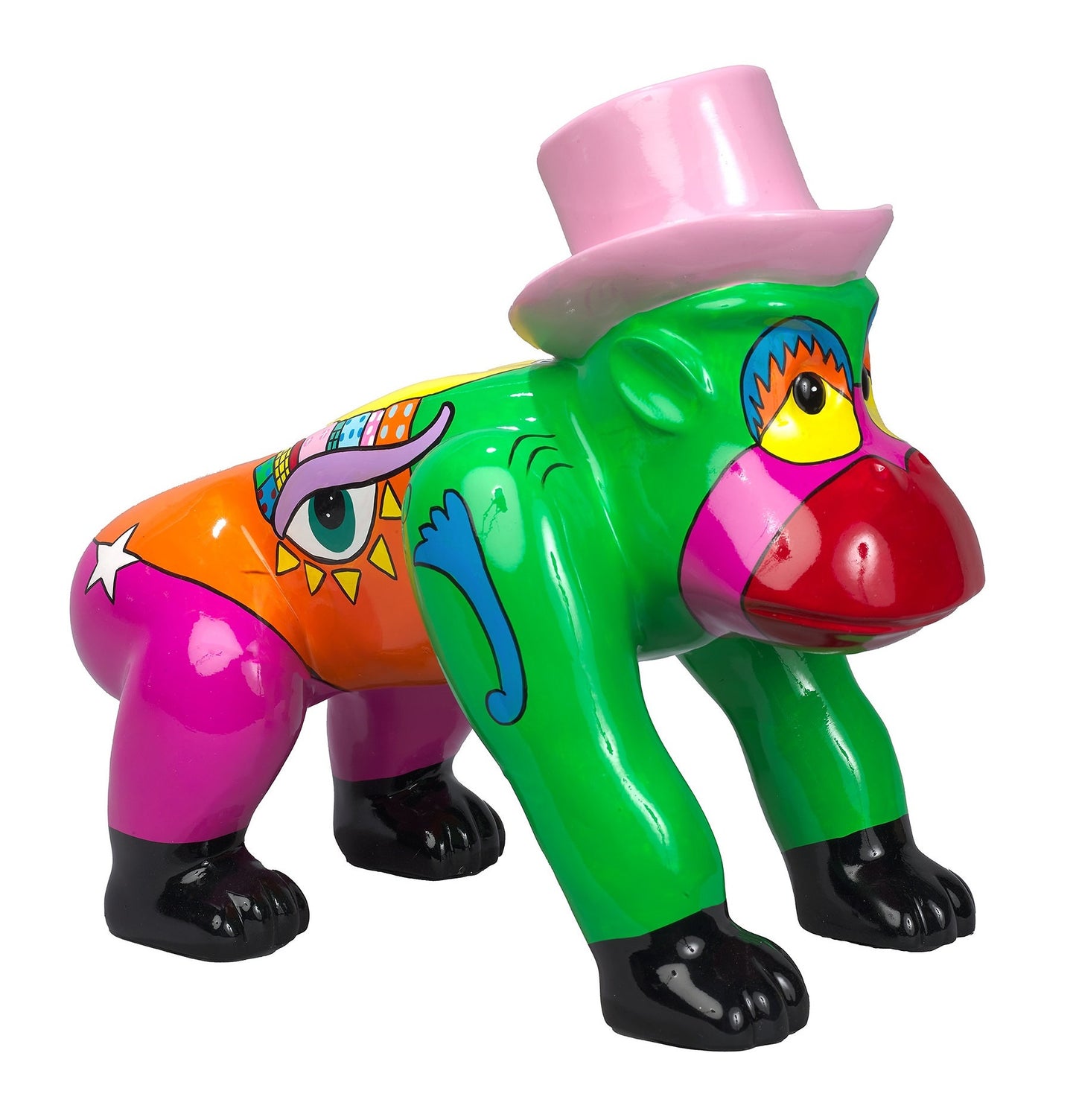 Sculpture statue moderne Gorille CAPUCIN POP ART - Novatrend 
