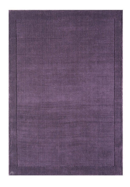 Tapis de Salon Moderne uni Pure Laine CANDY Violet - Novatrend 