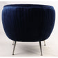 Fauteuil en velours bleu PALACIO - Novatrend 