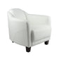 Fauteuil en cuir blanc véritable Gentleman - Novatrend 