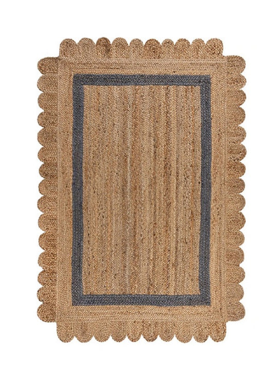 Tapis de salon pure jute FLOWER JUTE - Novatrend 