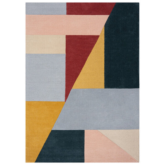 Tapis de salon moderne pure laine WYLAN MULTI