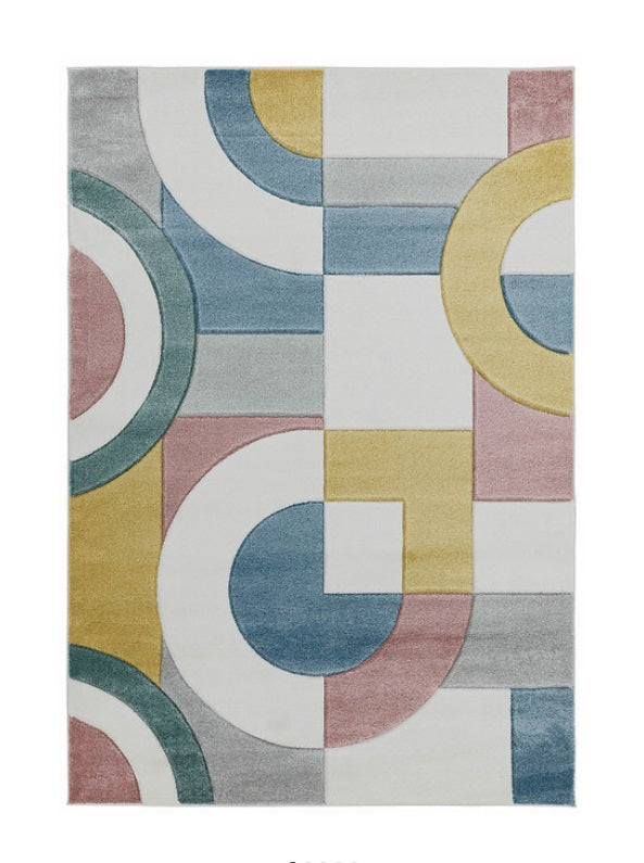 Tapis de salon moderne tissé plat RETRO - Novatrend 