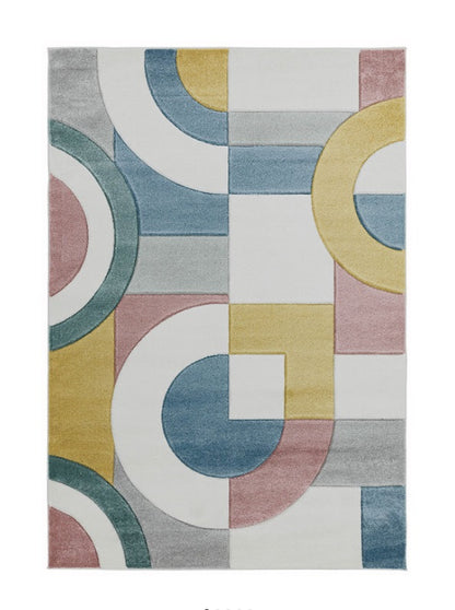 Tapis de salon moderne tissé plat RETRO - Novatrend 