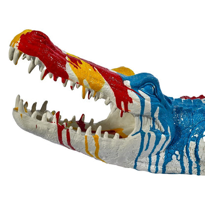 Sculpture statue moderne CROCODILE GRAFITTI - Novatrend 